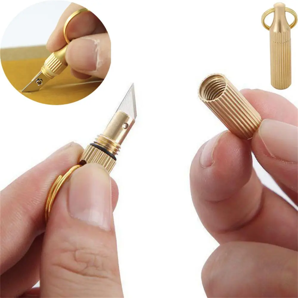 Portable Mini Brass Knife Multifunctional EDC Tool Keychain Decor Outdoor Camping Survival Tool Open Can Open Courier Peel Fruit
Portable Mini Brass Knife Multifunctional EDC Tool Keychain Decor Outdoor Camping Survival Tool Open Can Open Courier Peel Fruit