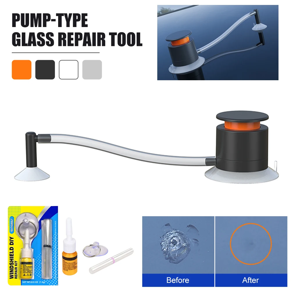 Car Glass Repair Kit Windshield Repair Tool Pump Type Car Styling Auto Windscreen Repair Kit for Chip Crack Star-Shaped Crescent
Car Glass Repair Kit Windshield Repair Tool Pump Type Car Styling Auto Windscreen Repair Kit for Chip Crack Star-Shaped Crescent