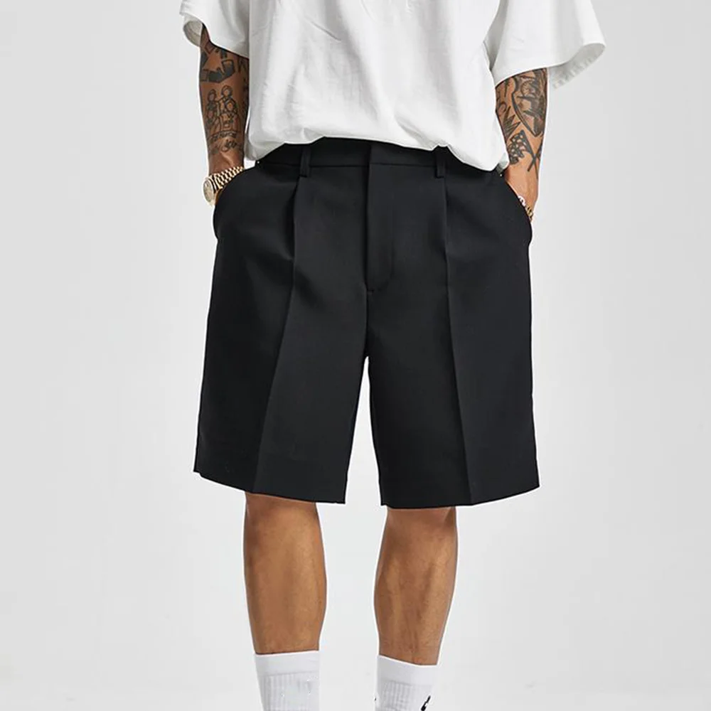 Sort Men Strait Summer Cic Fasion Solid Popular Casual Loose Trend Male Suit Sort Knee Lent Tousers Streetwear
Sort Men Strait Summer Cic Fasion Solid Popular Casual Loose Trend Male Suit Sort Knee Lent Tousers Streetwear