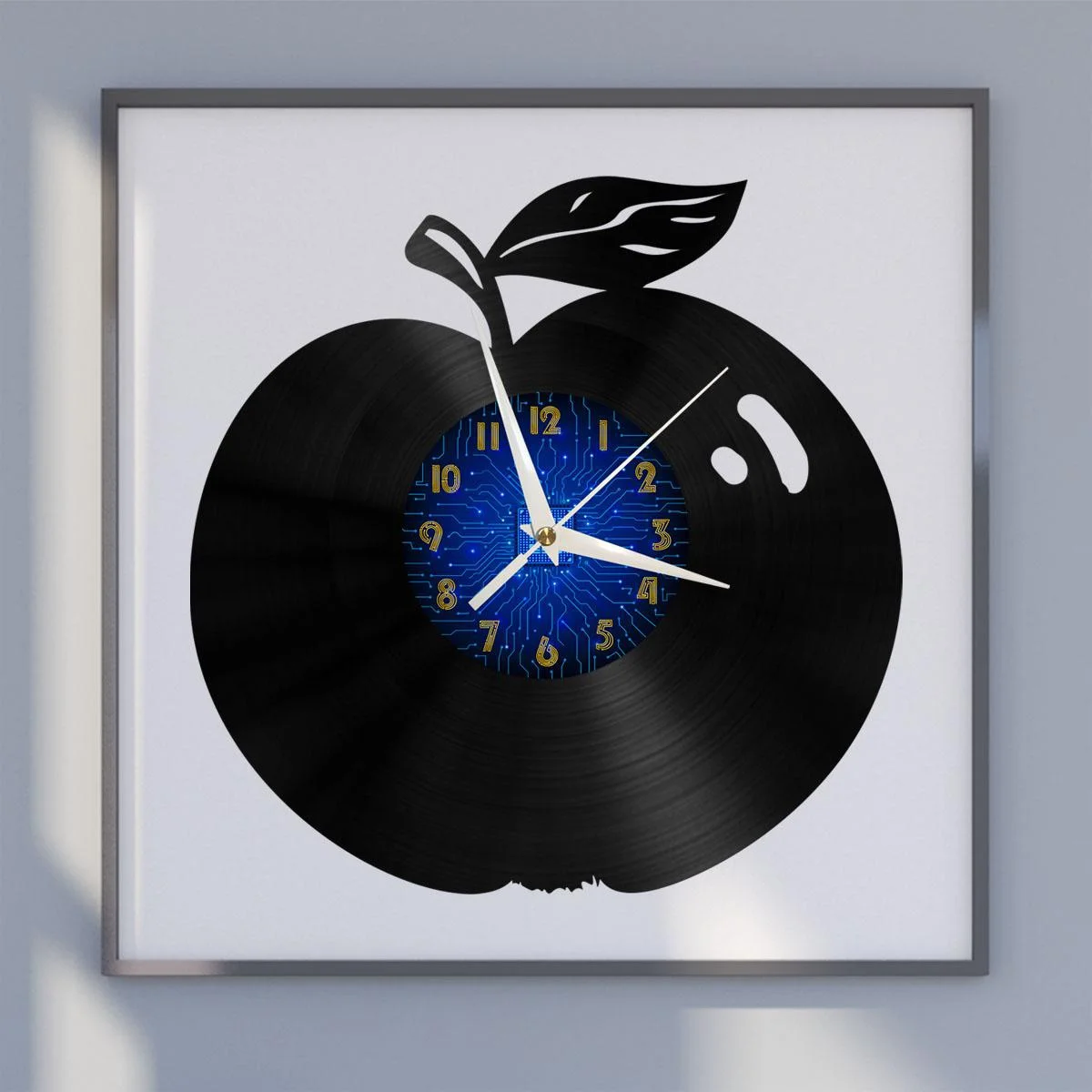 Apple Silhouette Vinyl Wall Clock, Vinyl Record LED Clock Wall Art Black 12 Inch for Living Room Bedroom
Apple Silhouette Vinyl Wall Clock, Vinyl Record LED Clock Wall Art Black 12 Inch for Living Room Bedroom