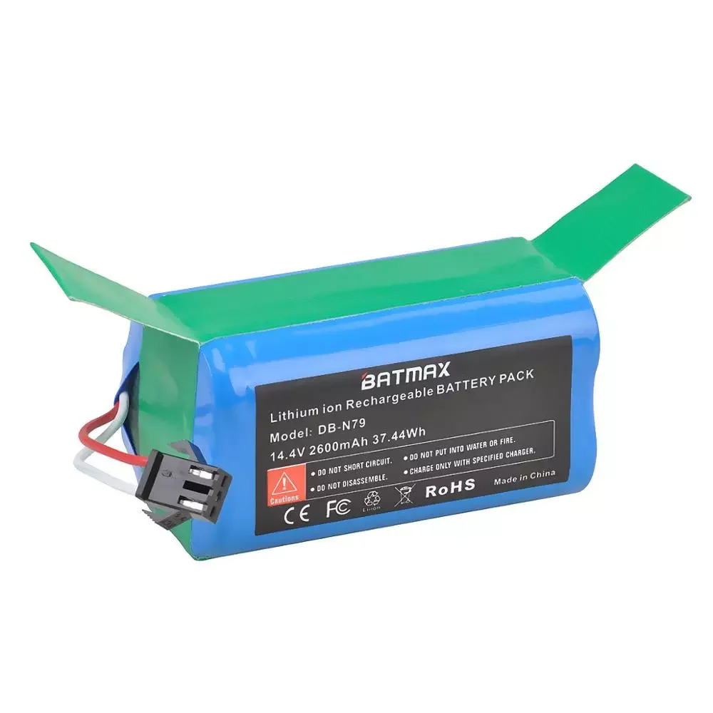Batmax 14.4V 2600mAh Li-ion Battery for Ecovacs Deebot N79 N79S DN622, Eufy Robovac 11 11S 12 15C 15S 35C Conga Excellence 990
Batmax 14.4V 2600mAh Li-ion Battery for Ecovacs Deebot N79 N79S DN622, Eufy Robovac 11 11S 12 15C 15S 35C Conga Excellence 990