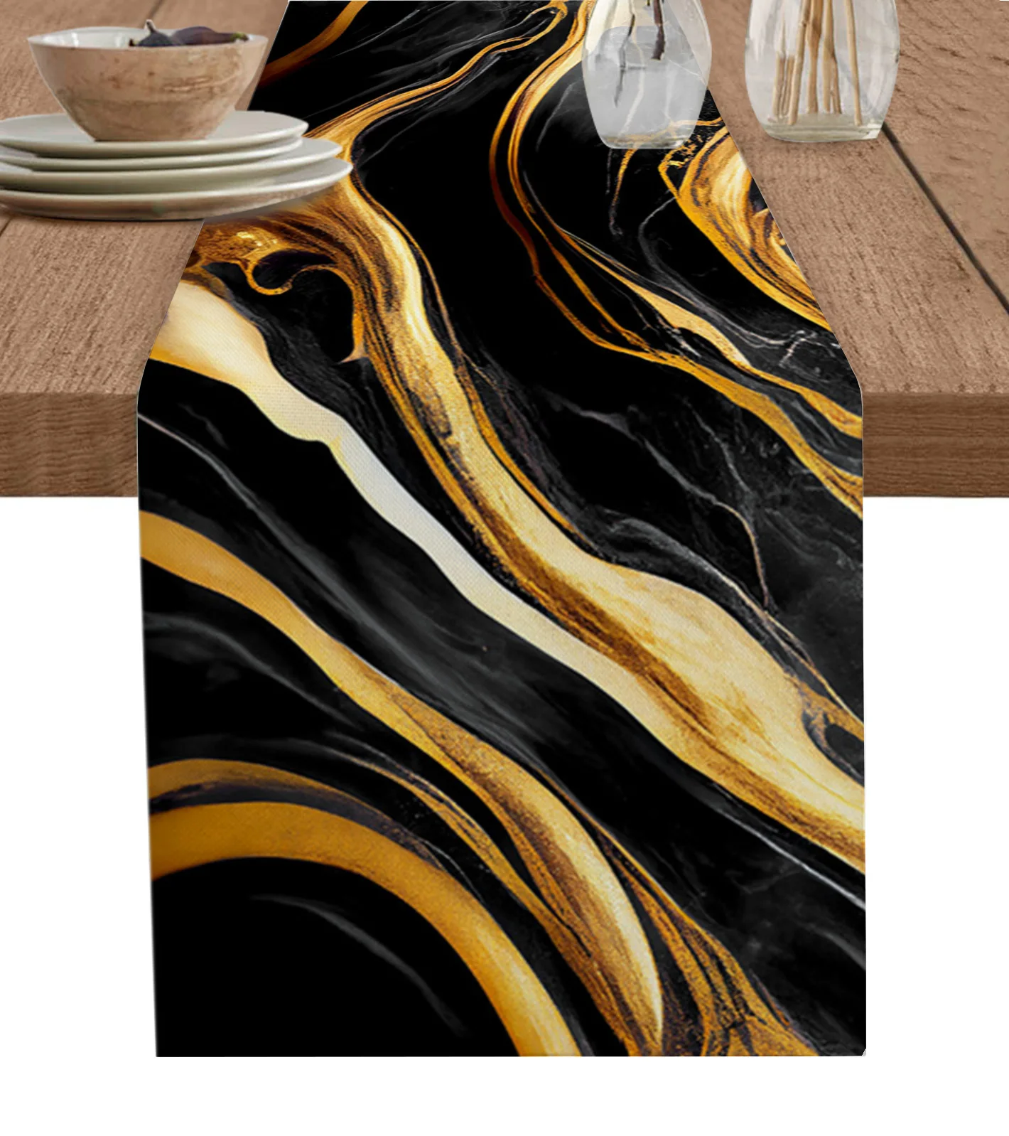 Marble Texture Black Table Runner Wedding Decor Table Cover Holiday Party Coffee Table Decoration Table Cloth
Marble Texture Black Table Runner Wedding Decor Table Cover Holiday Party Coffee Table Decoration Table Cloth