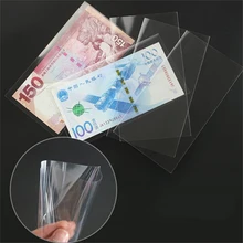 100PCS Banknotes Holder Coin Album Storage Bag Box Photocards PVC Page Paper Money Collection Case Transparent Organizer