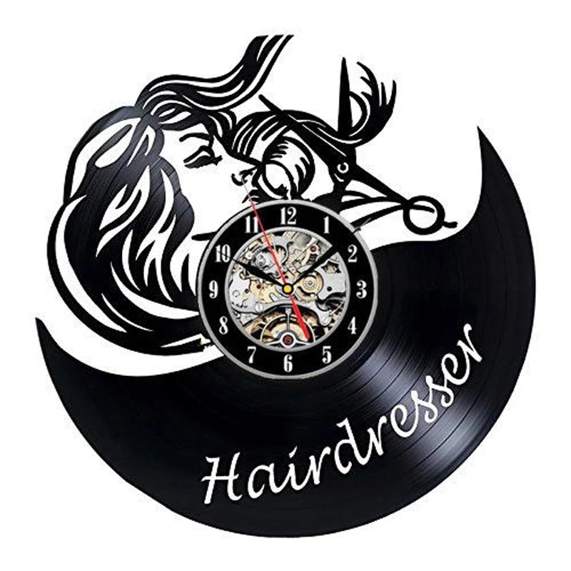 Hair Salon Personalized Name Wall Clock Custom Logo Vinyl Record Barber Shop Retro Timepieces Hair Stylist Hairdresser Gift
Hair Salon Personalized Name Wall Clock Custom Logo Vinyl Record Barber Shop Retro Timepieces Hair Stylist Hairdresser Gift