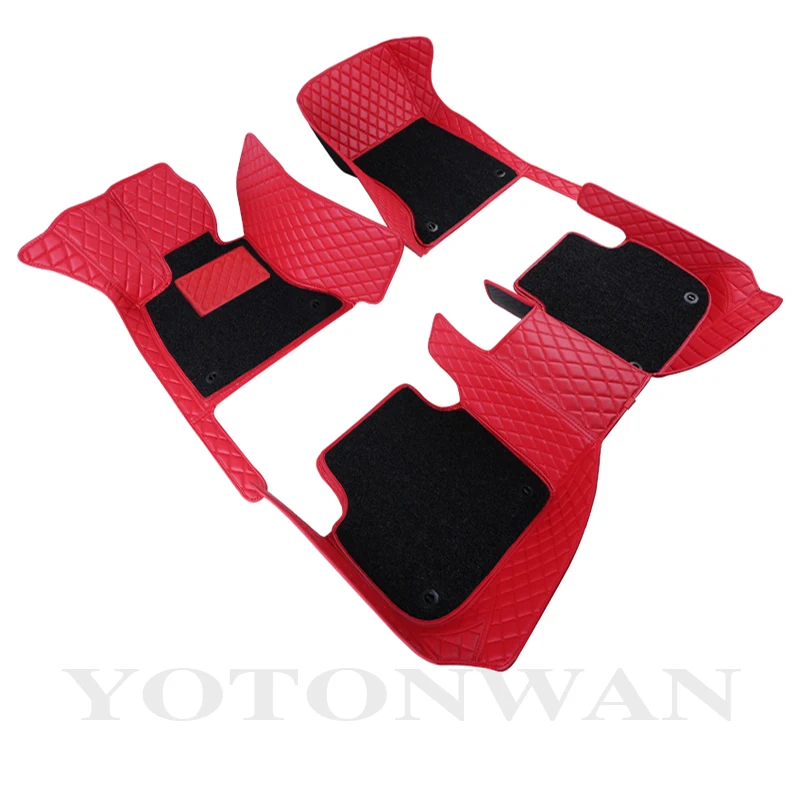 

YOTONWAN Double layer custom car mat for Hyundai All Models solaris tucson 2016 sonata ix25 i30 auto accessories Car-Styling