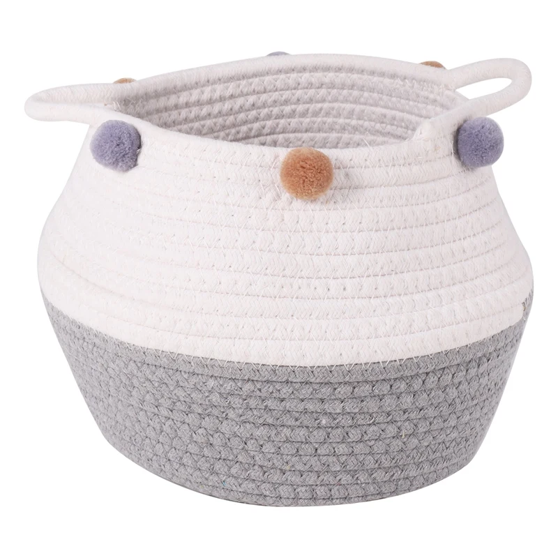 Woven Cotton Rope Hamper, For Dirty Clothes, Toys, Blanket Storage In Bedroom, Living Room And Nursery Room
Woven Cotton Rope Hamper, For Dirty Clothes, Toys, Blanket Storage In Bedroom, Living Room And Nursery Room