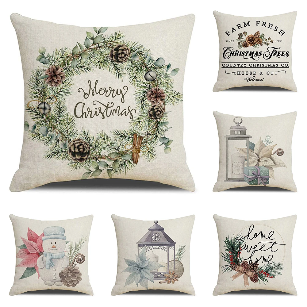 1pc Christmas Cushion Cover 18x18 In Xmas Decor Candle Bird Flower Linen Pillowcase Comfortable For Home Office
1pc Christmas Cushion Cover 18x18 In Xmas Decor Candle Bird Flower Linen Pillowcase Comfortable For Home Office