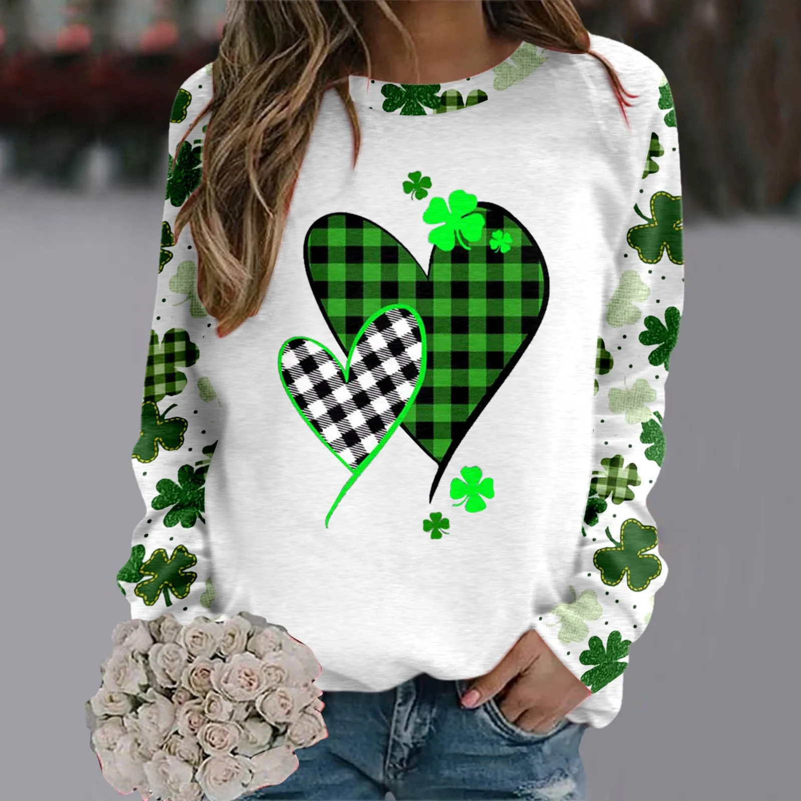 Women Sweatshirts St Pa Day Green Hoodies Raglan Sleeve Shirt Pullover Tops Fashion Tops Ropa Mujer Sudadera Aesthetic New
Women Sweatshirts St Pa Day Green Hoodies Raglan Sleeve Shirt Pullover Tops Fashion Tops Ropa Mujer Sudadera Aesthetic New