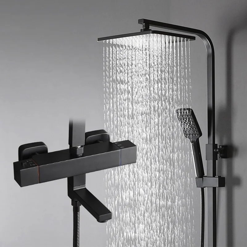 Mixer System Shower Set Bathroom Rainfall Hand Black Head Shower Set Hygienic Bathroom Chuveiro Banheiro Home Accessories
Mixer System Shower Set Bathroom Rainfall Hand Black Head Shower Set Hygienic Bathroom Chuveiro Banheiro Home Accessories