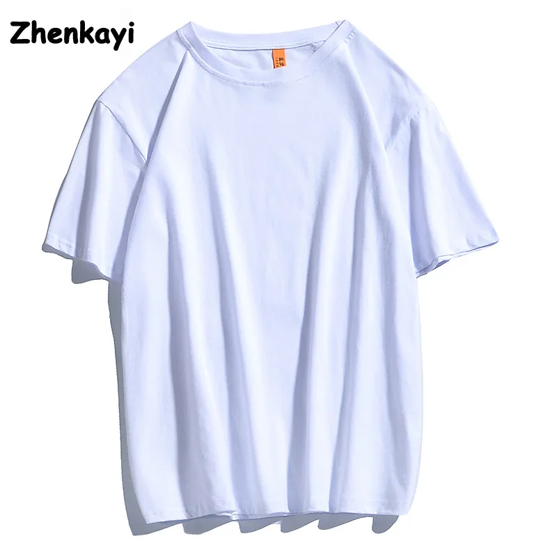 Zhenkayi Pure cotton short-sleeved t-shirt American solid color round neck simple men and women half-sleeved bottoming loose top
Zhenkayi Pure cotton short-sleeved t-shirt American solid color round neck simple men and women half-sleeved bottoming loose top