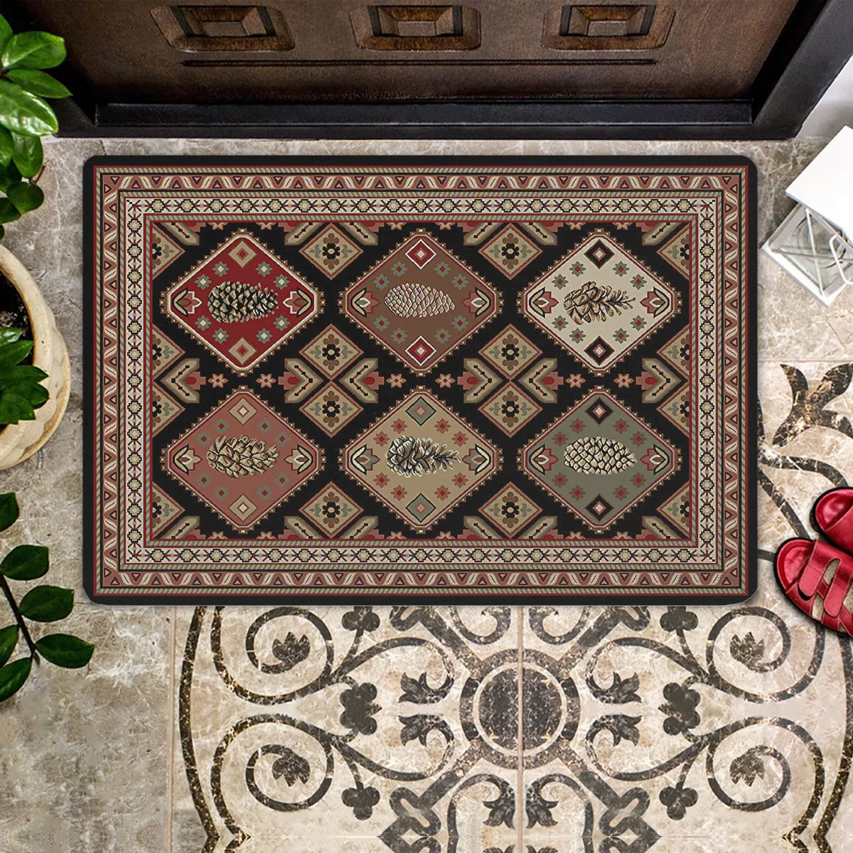 Native Pattern Royal Vintige Flannel Doormat Funny Porch Rug Mats Floor Carpet 3D Indoor Outdoor Doormat Non-slip -2
Native Pattern Royal Vintige Flannel Doormat Funny Porch Rug Mats Floor Carpet 3D Indoor Outdoor Doormat Non-slip -2