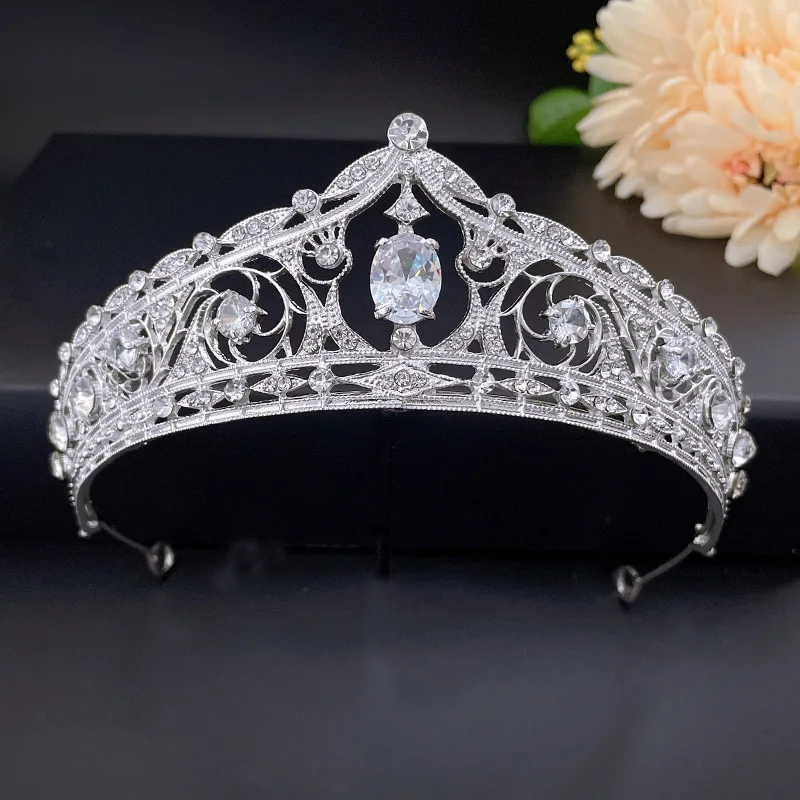 Baroque Zircon Zirconia Crystal Tiaras and Crowns Evening Dress Diadem Brides Headband Wedding Hair Accessories Princess Jewelry 
Baroque Zircon Zirconia Crystal Tiaras and Crowns Evening Dress Diadem Brides Headband Wedding Hair Accessories Princess Jewelry