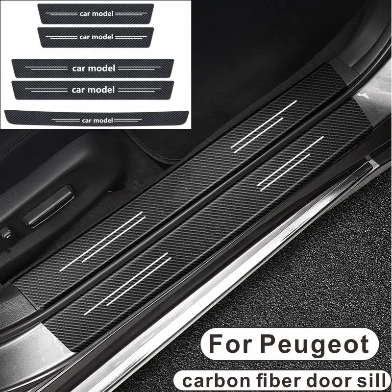For Peugeot carbon fiber pattern threshold strip welcome pedal anti-step anti-collision decorative strip protection sticker
For Peugeot carbon fiber pattern threshold strip welcome pedal anti-step anti-collision decorative strip protection sticker