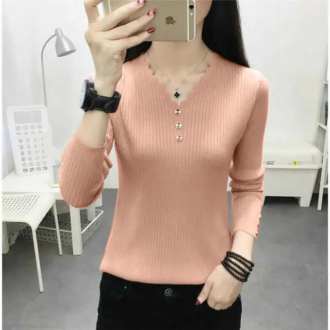 Pink Girl OL Button Vest Pullover Low V Collar Sweater Women's T-shirt Sweaters Women Girl Pull Slim Top Cloth Shirt Clothes
Pink Girl OL Button Vest Pullover Low V Collar Sweater Women's T-shirt Sweaters Women Girl Pull Slim Top Cloth Shirt Clothes