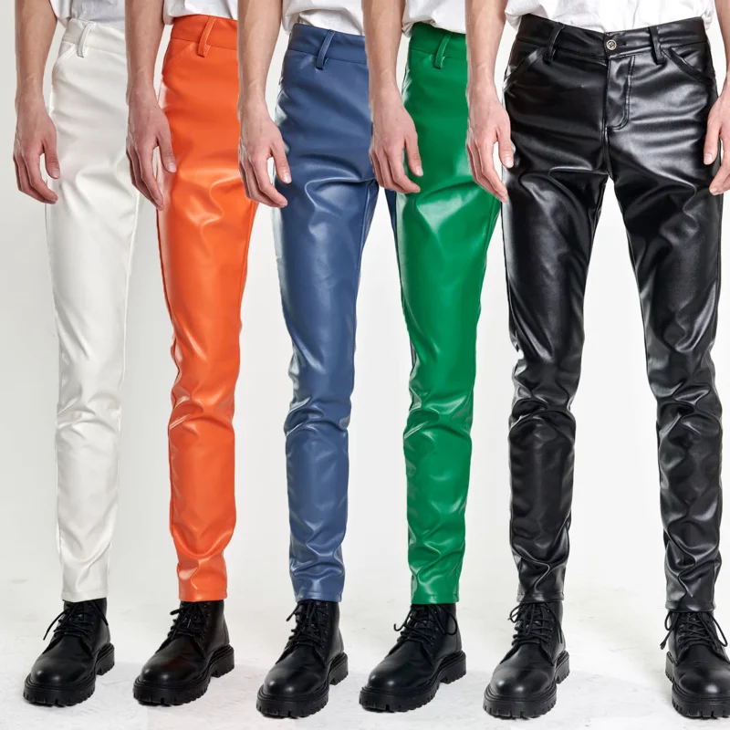 2023 Brand Men 5 Color Leather Pants Skinny Fit Elastic Fashion PU Leather Trousers Party & Dance Pants Thin Drop Shipping
2023 Brand Men 5 Color Leather Pants Skinny Fit Elastic Fashion PU Leather Trousers Party & Dance Pants Thin Drop Shipping