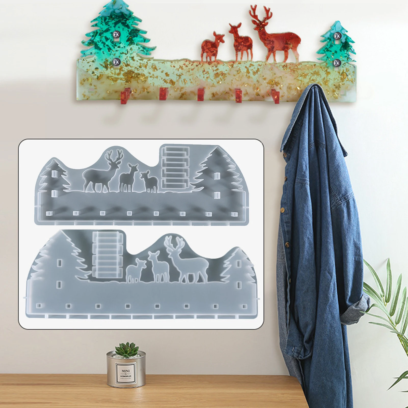 Силиконовые формы для ключей «сделай сам», подвесной держатель для ключей из эпоксидной смолы, 8 крючков
Силиконовые формы для ключей «сделай сам», подвесной держатель для ключей из эпоксидной смолы, 8 крючков