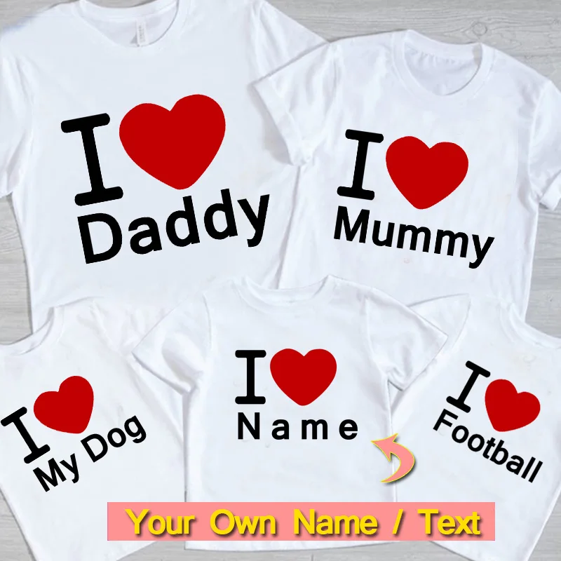Family Birthday T Shirt Boy Shirt Custom Name Shirt Kids Birthday Party Gift Girls I LOVE Clothes Heart Children Outfit Mommy Me
Family Birthday T Shirt Boy Shirt Custom Name Shirt Kids Birthday Party Gift Girls I LOVE Clothes Heart Children Outfit Mommy Me