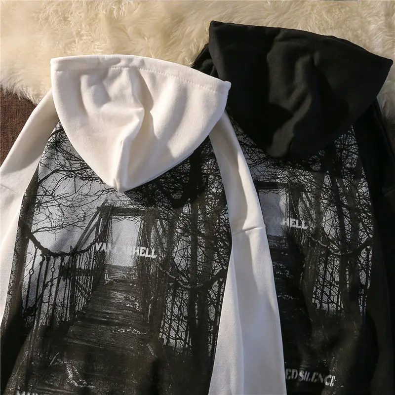 Autumn and Winter New American Dark Fashion Print Streetwear Retro Loose Couple Top Hooded Sweater Oversized Men Clothes Vintage
Autumn and Winter New American Dark Fashion Print Streetwear Retro Loose Couple Top Hooded Sweater Oversized Men Clothes Vintage