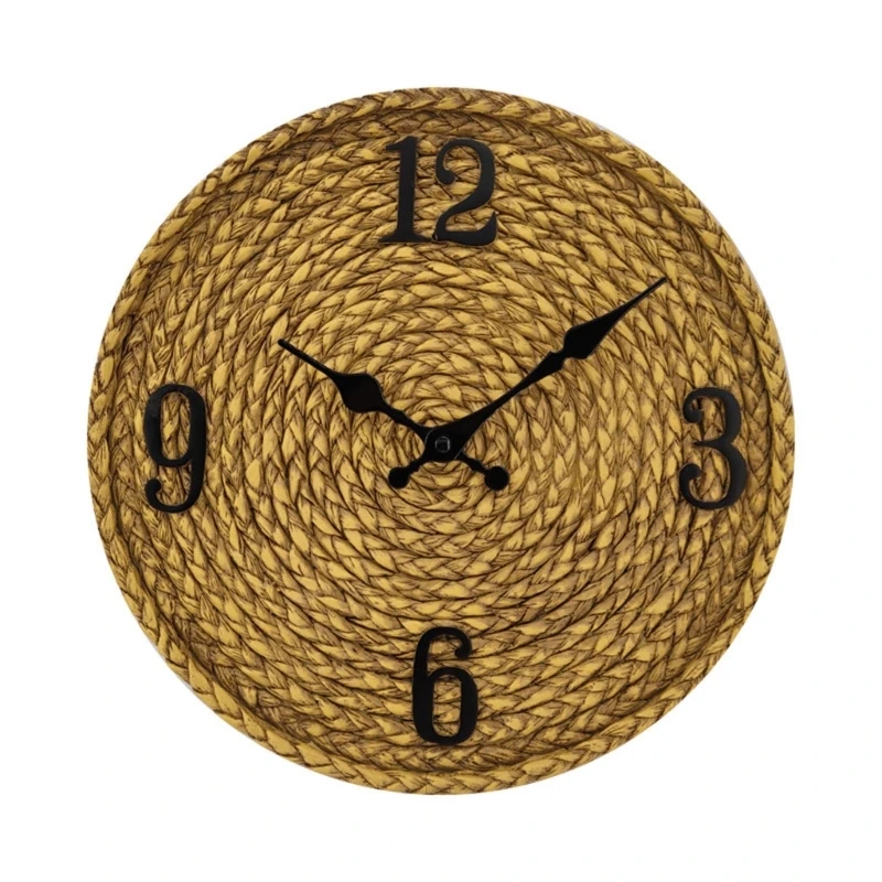 

Настенные часы из ротанга в деревенском стиле, 12 дюймов