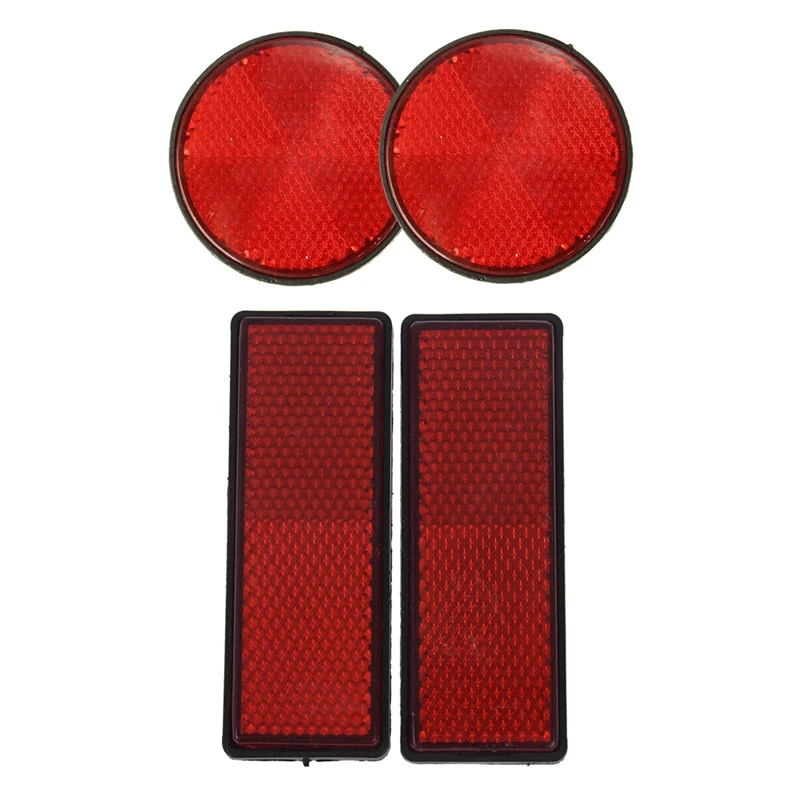 4 Pcs Red Reflectors Universal For Motorcycles ATV Bikes Dirt Bikes, 2Pcs Round & 2 Pcs Rectangle
4 Pcs Red Reflectors Universal For Motorcycles ATV Bikes Dirt Bikes, 2Pcs Round & 2 Pcs Rectangle