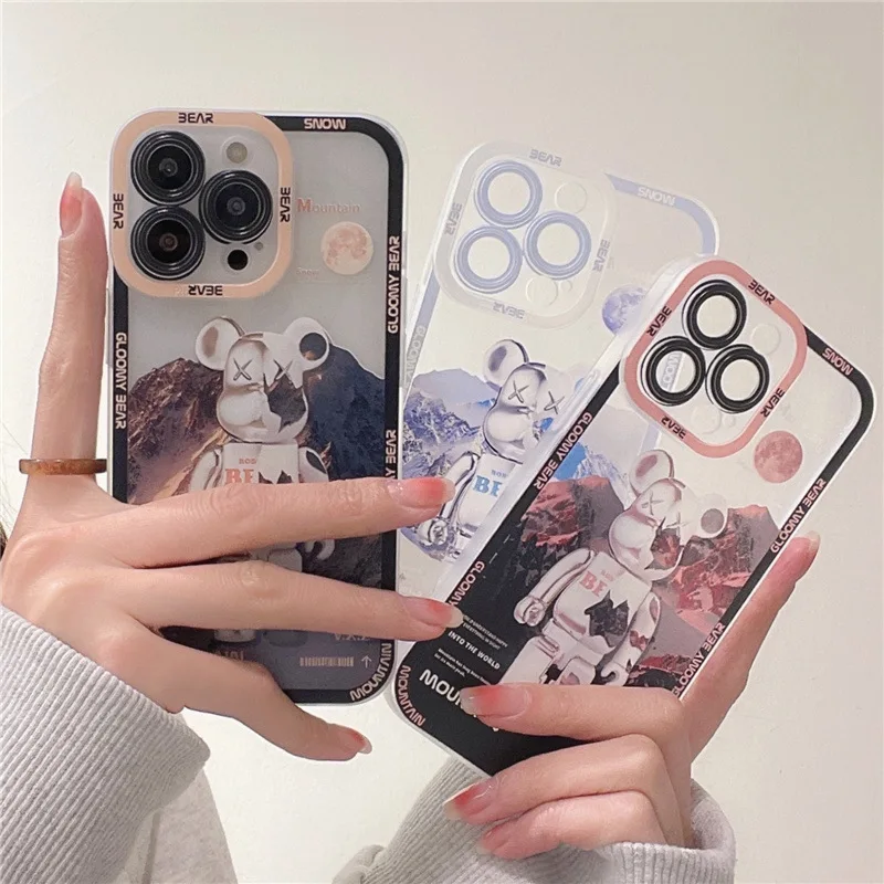 for Iphone 13 Pro Max Phone Shell Violent Bear Phone Case for 11pro 12 13 Soft Silicone All Inclusive Lens Protective Case7 8P
for Iphone 13 Pro Max Phone Shell Violent Bear Phone Case for 11pro 12 13 Soft Silicone All Inclusive Lens Protective Case7 8P
