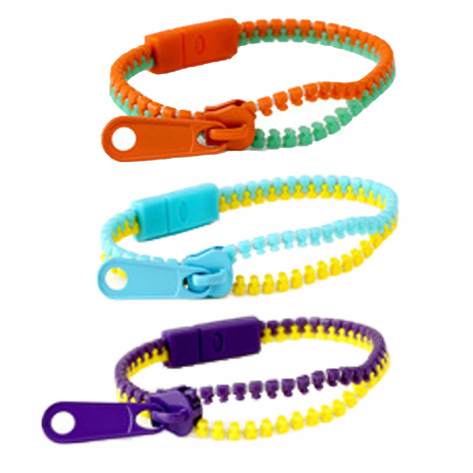 3pcs Sensory Funny Zipper Bracelet Durable Universal Portable Lightweight For Kids Gift Stress Relief Fidget Toy Party Birthday
3pcs Sensory Funny Zipper Bracelet Durable Universal Portable Lightweight For Kids Gift Stress Relief Fidget Toy Party Birthday