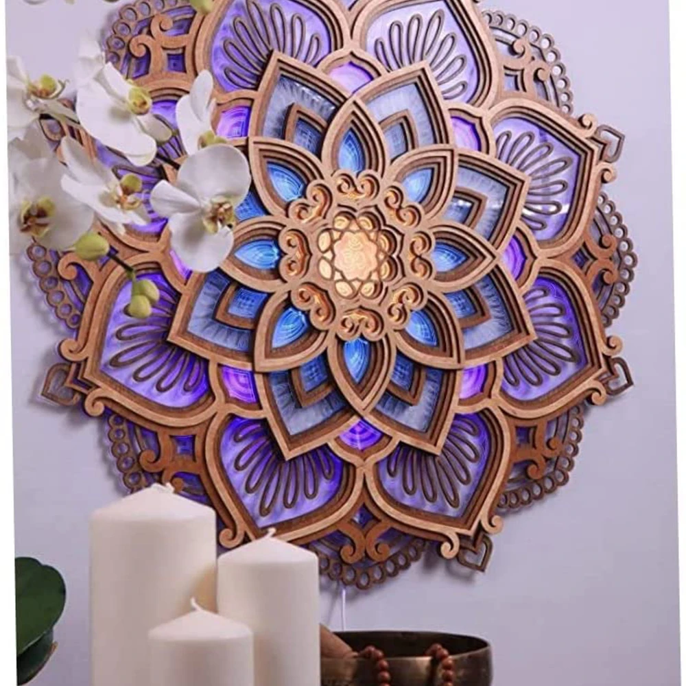Yoga Room Night Light Mandala, LED Carved Ambient Light Wooden Pvc Wall Hanging Lamp Home Bedroom Decoration
Yoga Room Night Light Mandala, LED Carved Ambient Light Wooden Pvc Wall Hanging Lamp Home Bedroom Decoration