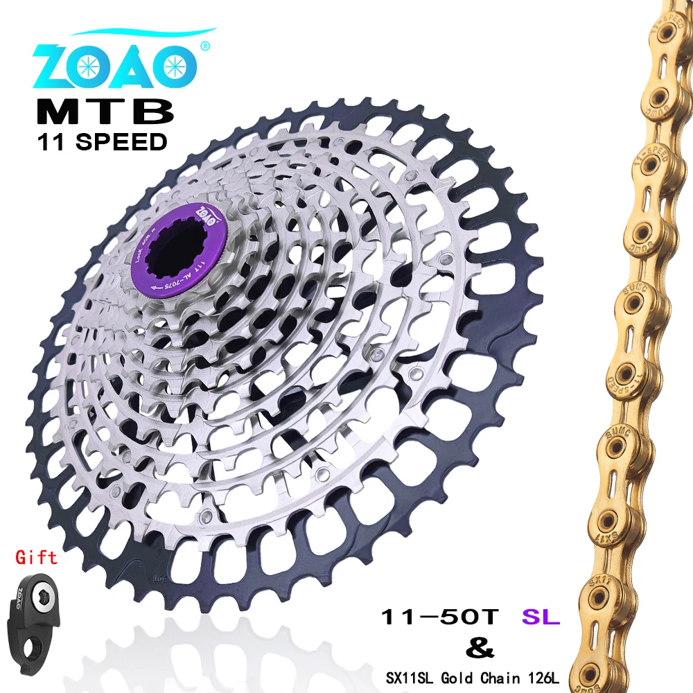 

ZOAO MTB 11 Speed 11-50T Cassette HG Standard Freewheel Ultralight 7075 Alloy CNC 11v k7 Mountain Bike11s Sprocket for shimano