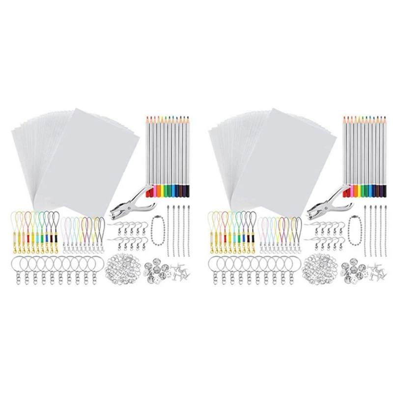 396 PCS Shrinky Art Paper Heat Shrink Sheet Plastic Kit Hole Punch Keychains Pencils DIY Drawing Art Supply
396 PCS Shrinky Art Paper Heat Shrink Sheet Plastic Kit Hole Punch Keychains Pencils DIY Drawing Art Supply
