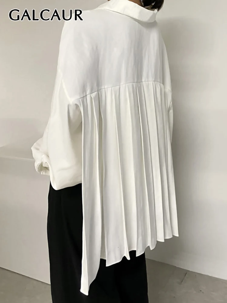 GALCAUR Korean White Loose Casual Shirt For Women Lapel Long Sleeve Solid Minimalist Blouses Female Fashion Clothing Style 2022
GALCAUR Korean White Loose Casual Shirt For Women Lapel Long Sleeve Solid Minimalist Blouses Female Fashion Clothing Style 2022