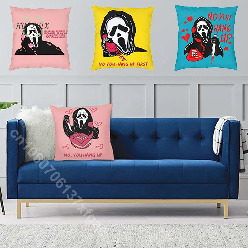 Funny Halloween Pillow Case Ghostface Cushion Covers Scream Sidney Prescott Film Throw for Sofa Square Pillowcase Living Room
Funny Halloween Pillow Case Ghostface Cushion Covers Scream Sidney Prescott Film Throw for Sofa Square Pillowcase Living Room