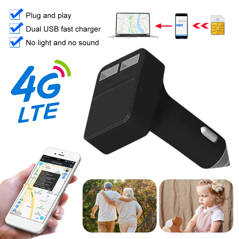 4G/2G Car GPS Tracker Dual USB Output Charger Mini Locator 12V Real-Time Tracking Device Online Free App 180 Days Record Storage
4G/2G Car GPS Tracker Dual USB Output Charger Mini Locator 12V Real-Time Tracking Device Online Free App 180 Days Record Storage
