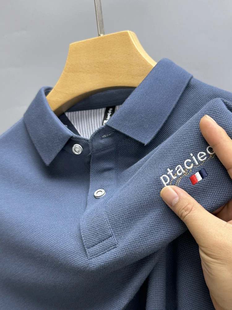 100% Cotton Lapel Casual Solid Color High-grade New High Quality Summer Short Sleeve Men's Fashion Polo Shirt Embroidery
100% Cotton Lapel Casual Solid Color High-grade New High Quality Summer Short Sleeve Men's Fashion Polo Shirt Embroidery