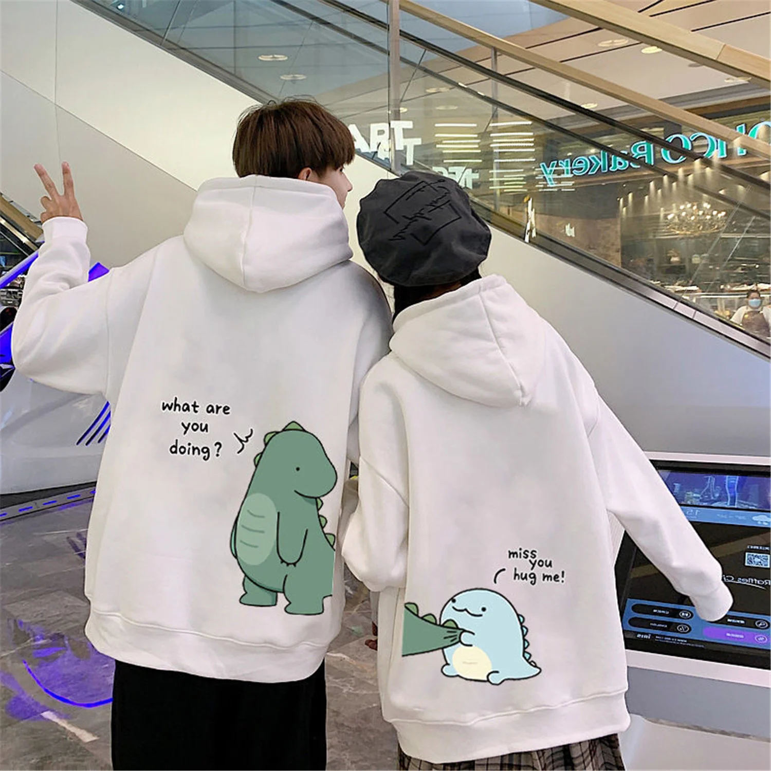 Cute creative Couple Dinosaur Pullover Punk Korean Cartoon Print Hoodie Women Men Kawaii Anime Aesthetic Sweatshirt
Cute creative Couple Dinosaur Pullover Punk Korean Cartoon Print Hoodie Women Men Kawaii Anime Aesthetic Sweatshirt