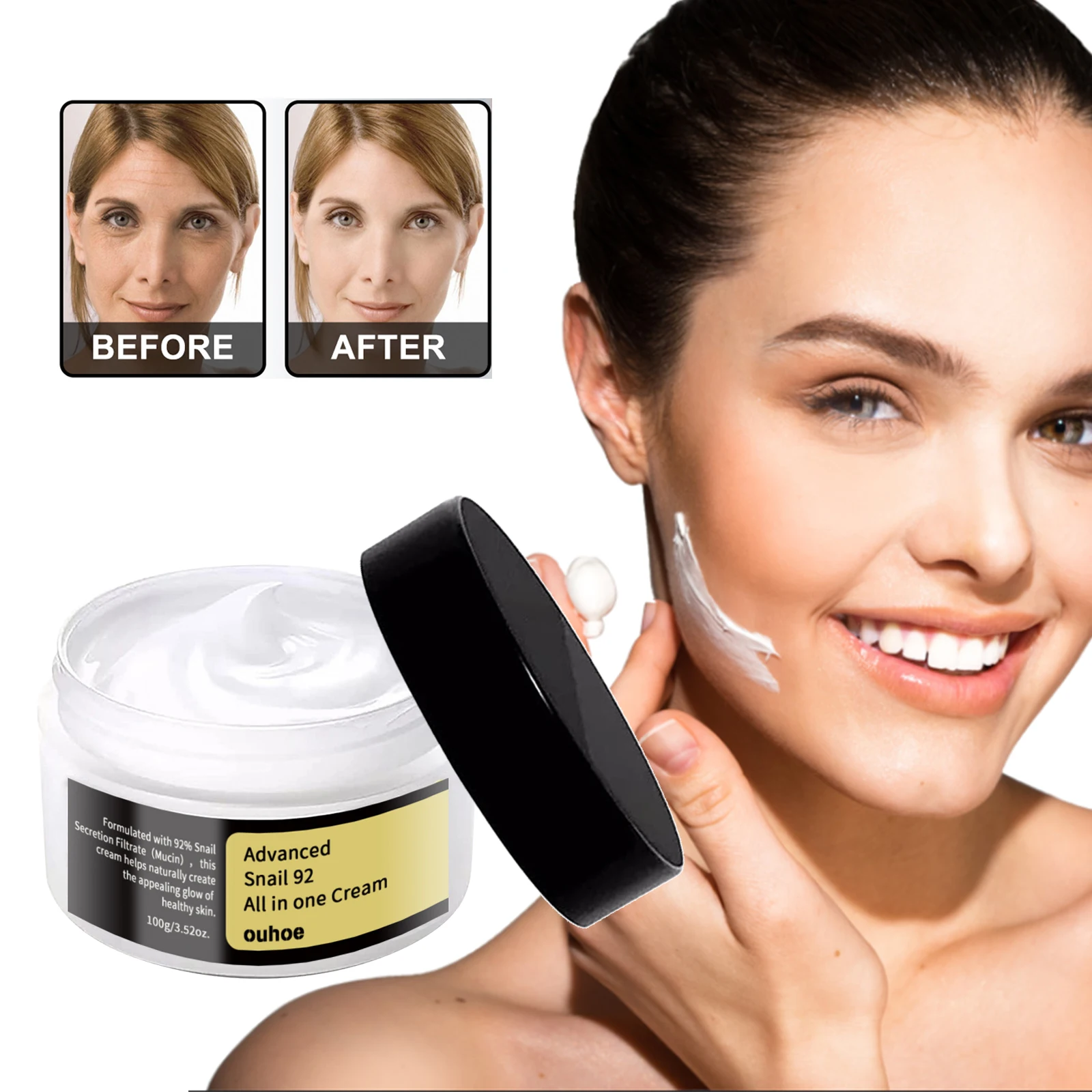 Snail Face Cream Collagen Anti Wrinkle Aging for Dark Skin Whitening Moisturizer Acne Treatment Pores Shrinking Nourishing Cream
Snail Face Cream Collagen Anti Wrinkle Aging for Dark Skin Whitening Moisturizer Acne Treatment Pores Shrinking Nourishing Cream