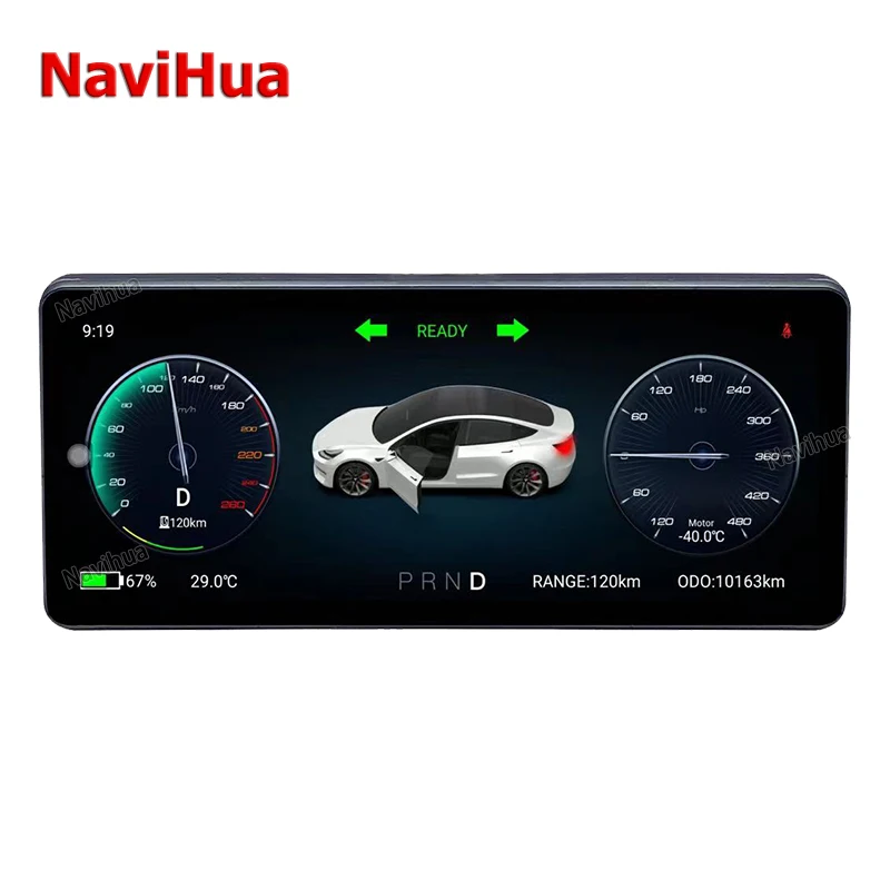 Новый продукт Navihua, цифровой кластер, Android, автомобильная ЖК-панель для Tesla Model 3, многофункциональная приборная панель с ЖК-дисплеем
Новый продукт Navihua, цифровой кластер, Android, автомобильная ЖК-панель для Tesla Model 3, многофункциональная приборная панель с ЖК-дисплеем