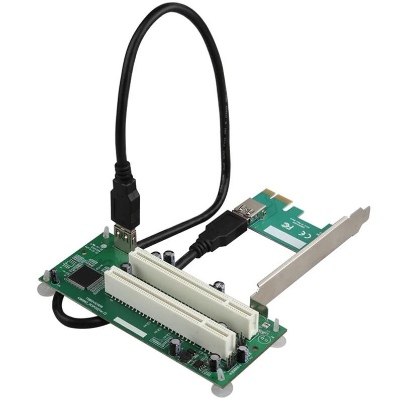 

Плата PCI-Express PCI-E для настольного компьютера, адаптер Pci-E для двух слотов PCI, расширенная карта USB 3,0, преобразователь платы расширения