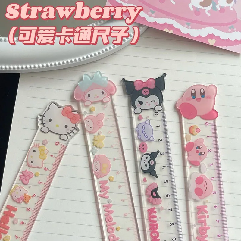 Kawaii Sanrios Stationery Kitty Kuromi My Melody Cinnamoroll Kirby Cartoon Ruler Learning Stationery Measuring Office Tools
Kawaii Sanrios Stationery Kitty Kuromi My Melody Cinnamoroll Kirby Cartoon Ruler Learning Stationery Measuring Office Tools
