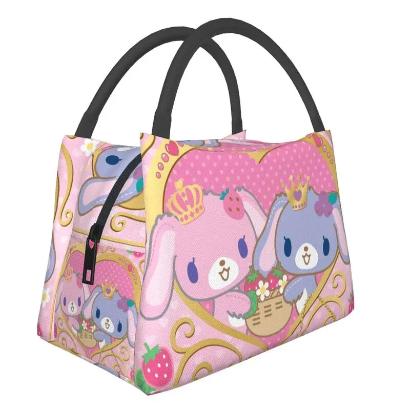 

Anime Manga Sugarbunnies Insulated Lunch Bags for Women Cartoon Twin Rabbits Resuable Cooler Thermal Bento Box Hospital Office