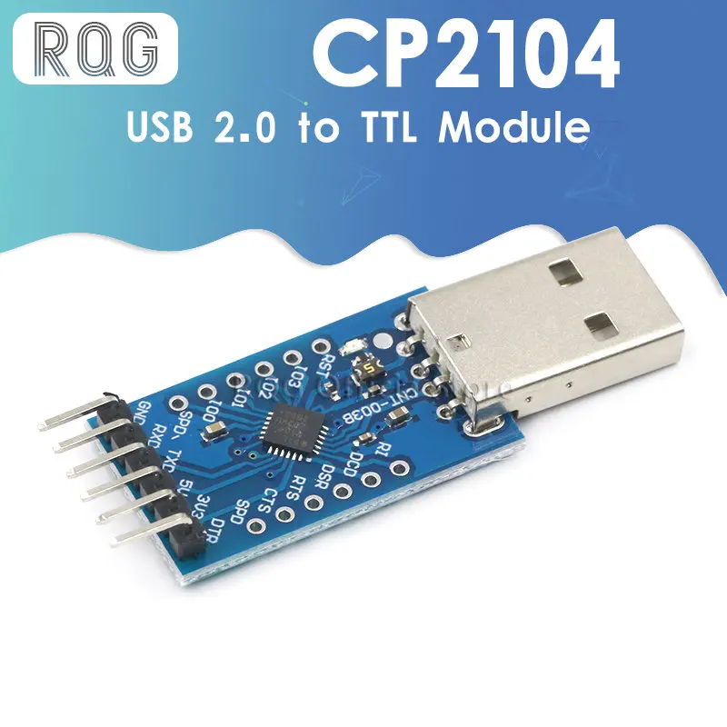 Последовательный преобразователь с USB 2,0 на TTL UART 6PIN, модуль CP2104 STC PRGMR, замена CP2102 с кабелями Dupont
Последовательный преобразователь с USB 2,0 на TTL UART 6PIN, модуль CP2104 STC PRGMR, замена CP2102 с кабелями Dupont