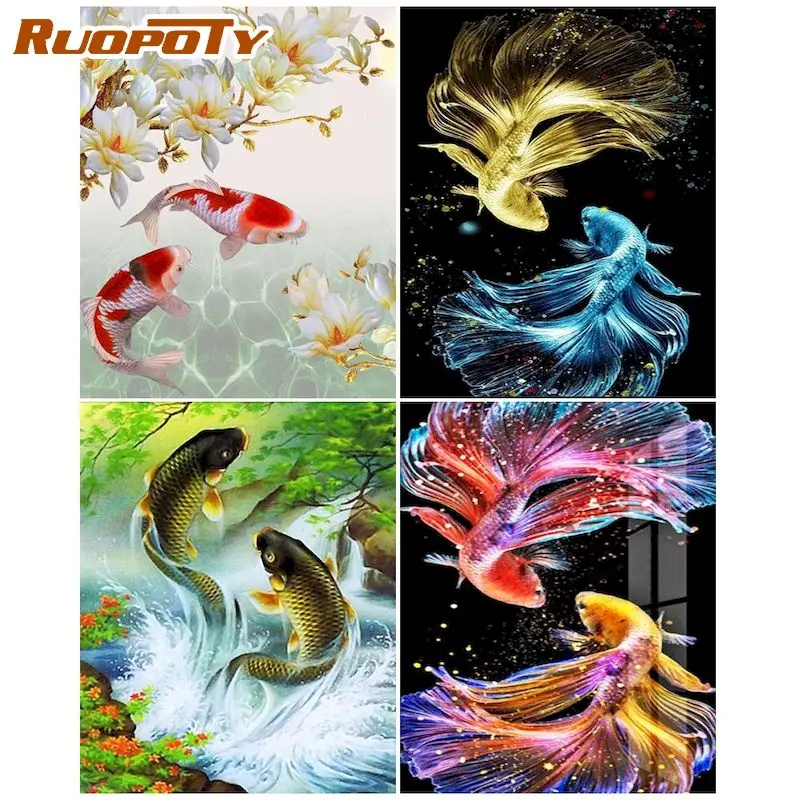 RUOPOTY Crystal 5D Diamond Painting DIY Cross Stitch Crafts Kits Carps Fish Diamond Mosaic Home Decor Gift Diamond Embroidery
RUOPOTY Crystal 5D Diamond Painting DIY Cross Stitch Crafts Kits Carps Fish Diamond Mosaic Home Decor Gift Diamond Embroidery