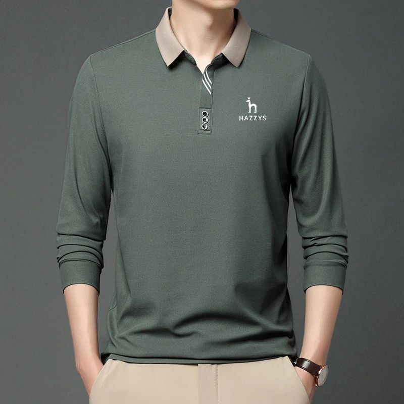 Fashion New Business Solid Polo Shirts Spring Autumn Cotton Long Sleeve Button Lapel Male Clothing Loose Casual T-Shirt Tops
Fashion New Business Solid Polo Shirts Spring Autumn Cotton Long Sleeve Button Lapel Male Clothing Loose Casual T-Shirt Tops