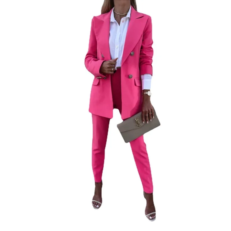 2023 Spring and Autumn New Women's Solid Color Temperament Two-piece Suit Fashion Casual Trouser Suit Ensemble Femme 2 Pièces
2023 Spring and Autumn New Women's Solid Color Temperament Two-piece Suit Fashion Casual Trouser Suit Ensemble Femme 2 Pièces