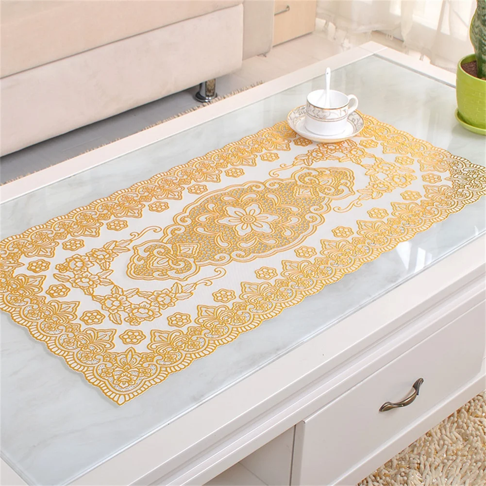 1pc Tablecloth Placemat Table Mat 40x85CM Elegant Heat-resistant Lace PVC Rich Golden Three-dimensional Effect
1pc Tablecloth Placemat Table Mat 40x85CM Elegant Heat-resistant Lace PVC Rich Golden Three-dimensional Effect