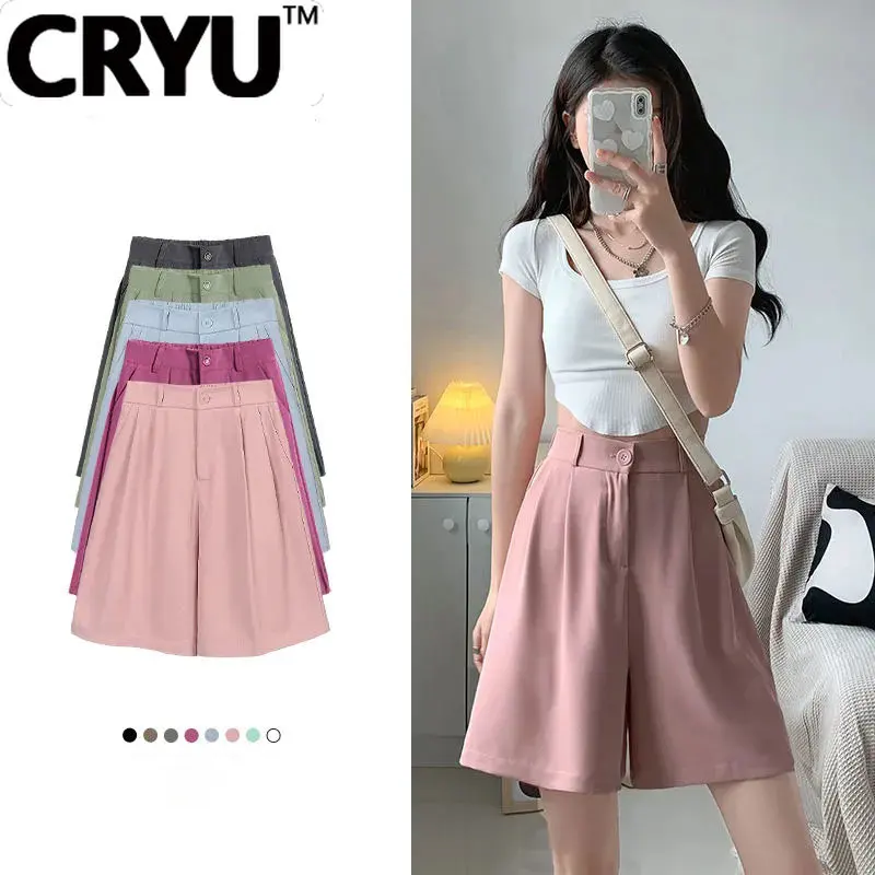 High Waist Ice Silk Suit Shorts Women Summer Korean Loose Wide Leg Five Point Pants Fashion Solid Office Lady All Match Shorts
High Waist Ice Silk Suit Shorts Women Summer Korean Loose Wide Leg Five Point Pants Fashion Solid Office Lady All Match Shorts