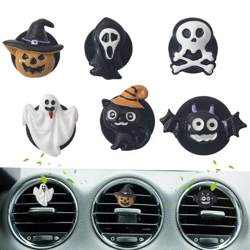 Halloween Air Vent Clips 6pcs Mini Auto Vent Aroma Pendant Funny Aromatherapy Deodorizer Cute Essential Scent Air Freshener
Halloween Air Vent Clips 6pcs Mini Auto Vent Aroma Pendant Funny Aromatherapy Deodorizer Cute Essential Scent Air Freshener