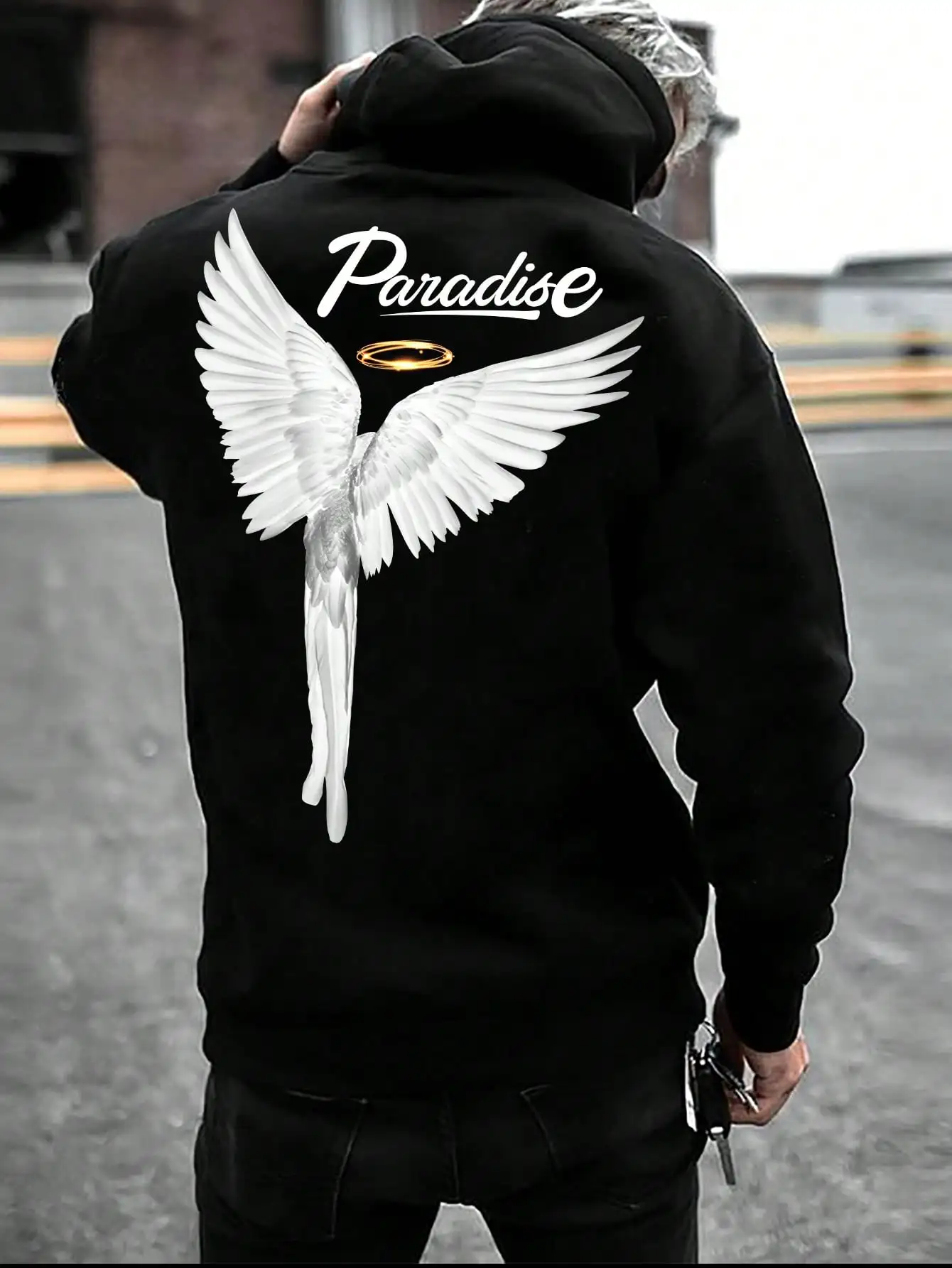 Paradise Angel Wings Pattern Mens Hoodie Fashion New Clothing Pocket All-Match Streetwear Casual Comfortable Hoody For Male
Paradise Angel Wings Pattern Mens Hoodie Fashion New Clothing Pocket All-Match Streetwear Casual Comfortable Hoody For Male