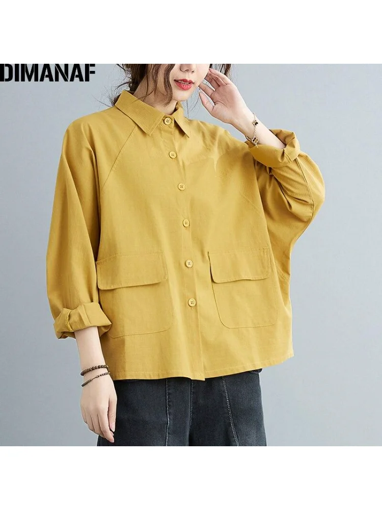 DIMANAF Autumn Casual Blouse Shirt Women Clothing Oversize Vintage Elegant Lady Tops Tunic Loose Basic Long Sleeve Cotton Button
DIMANAF Autumn Casual Blouse Shirt Women Clothing Oversize Vintage Elegant Lady Tops Tunic Loose Basic Long Sleeve Cotton Button