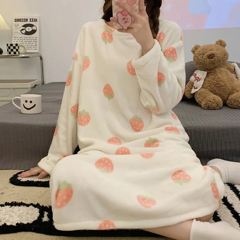 Young Girl Warm Flannel Nightdress Long Sleeve Autumn Winter Nightgowns & Sleepshirts Women Sleepwear Princess Home Wear Clohtes
Young Girl Warm Flannel Nightdress Long Sleeve Autumn Winter Nightgowns & Sleepshirts Women Sleepwear Princess Home Wear Clohtes