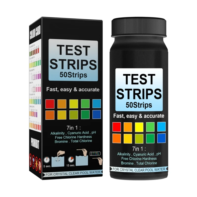 Pool & Spa Test Strips Pool Test Strips Water Easy Testing Detecting for pH Total Hardness Chlorine Total Alkalinity
Pool & Spa Test Strips Pool Test Strips Water Easy Testing Detecting for pH Total Hardness Chlorine Total Alkalinity